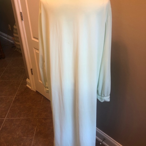 Vintage 1960s-70s Home Hand Made Mint Green Robe - Picture 5 of 6